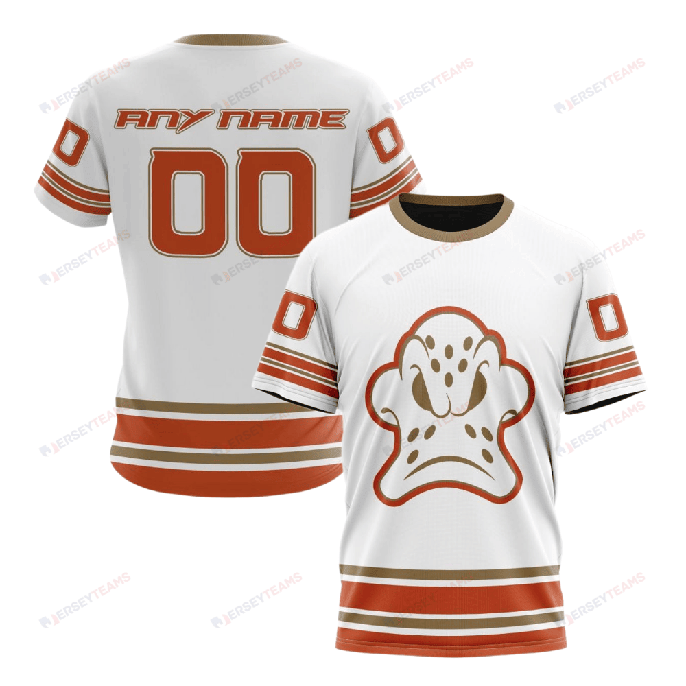 Anaheim Ducks Special Whiteout Custom AOP T-Shirt - White