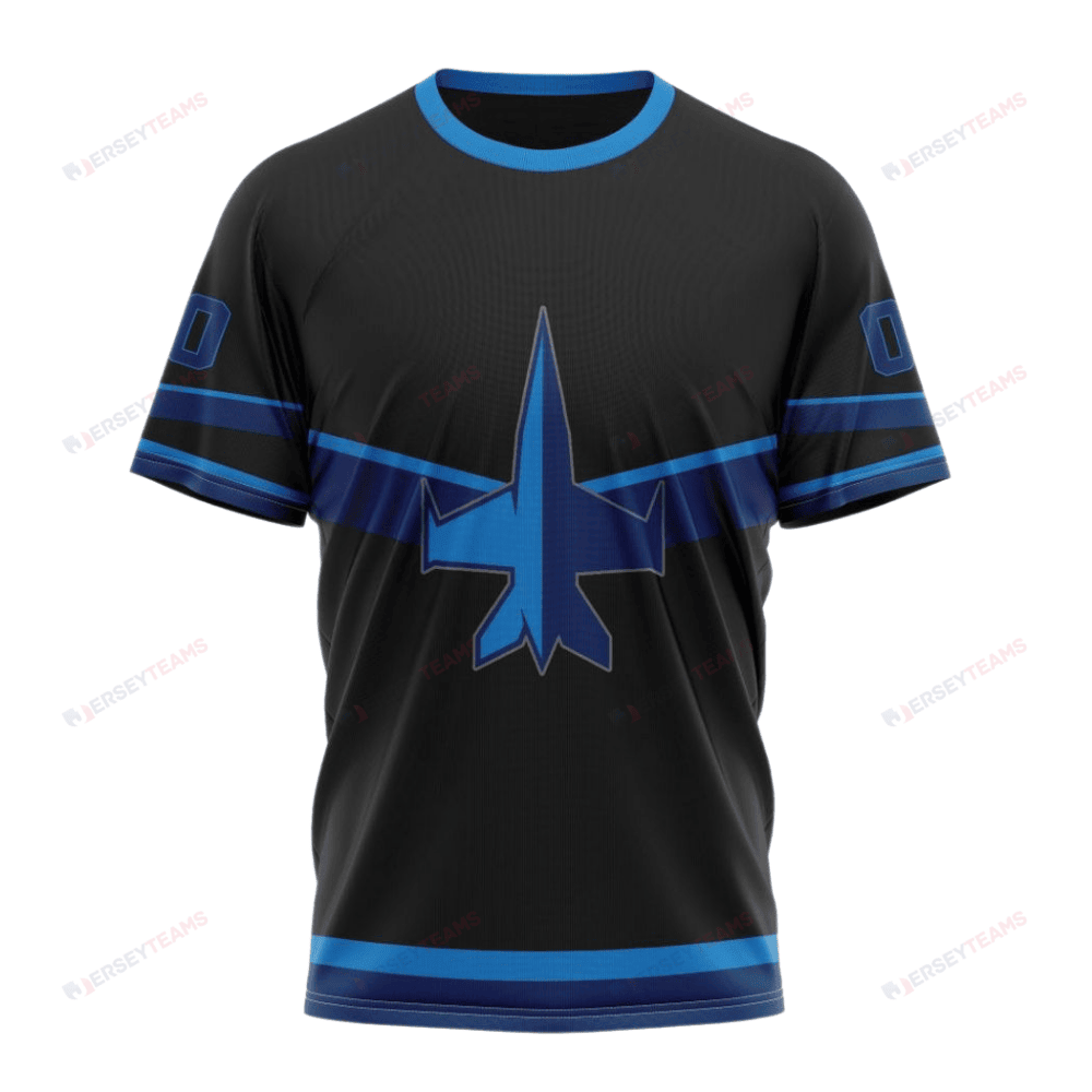 Winnipeg Jets Special Blackout Design Custom AOP T-Shirt - Black