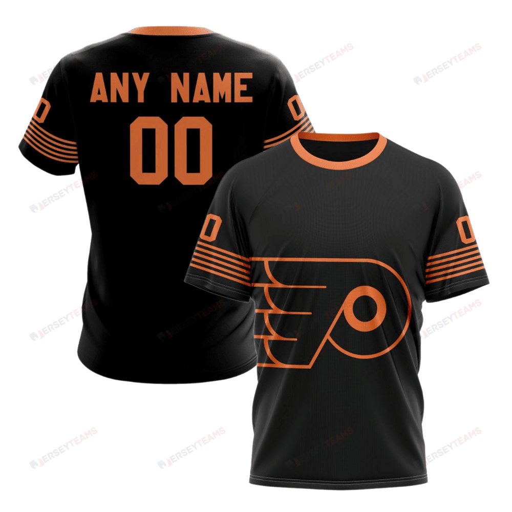 Philadelphia Flyers Special Blackout Design Custom AOP T-Shirt - Black