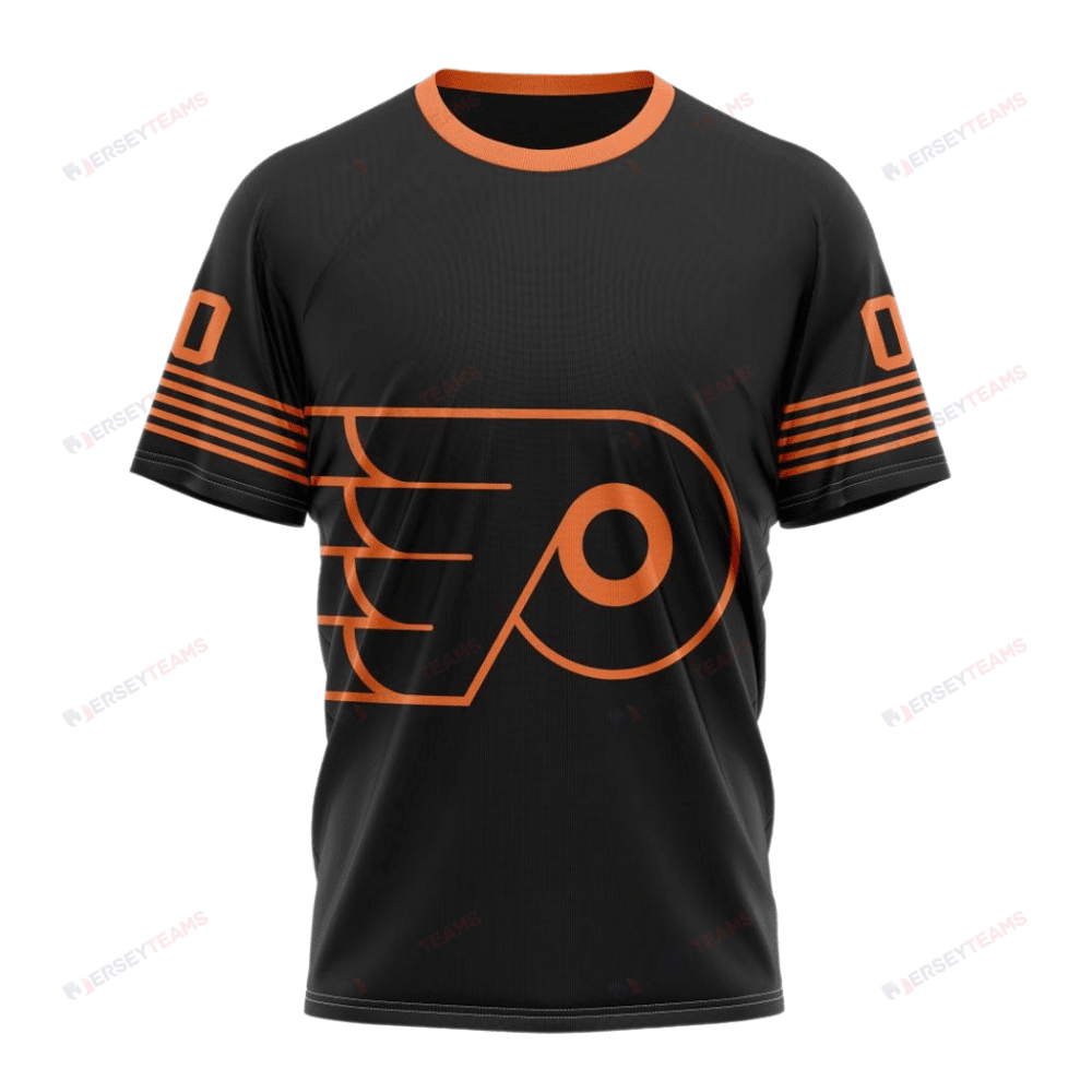 Philadelphia Flyers Special Blackout Design Custom AOP T-Shirt - Black