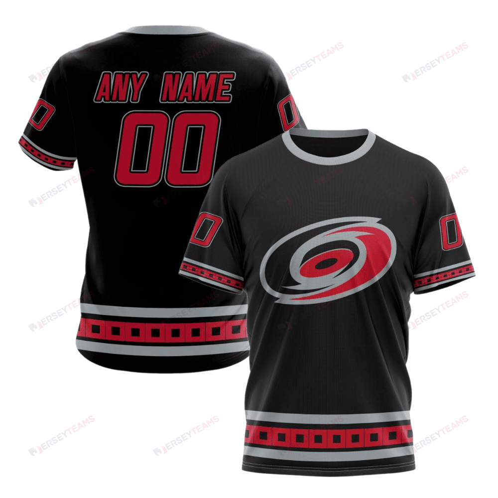 Carolina Hurricanes Special Blackout Design Custom AOP T-Shirt - Black