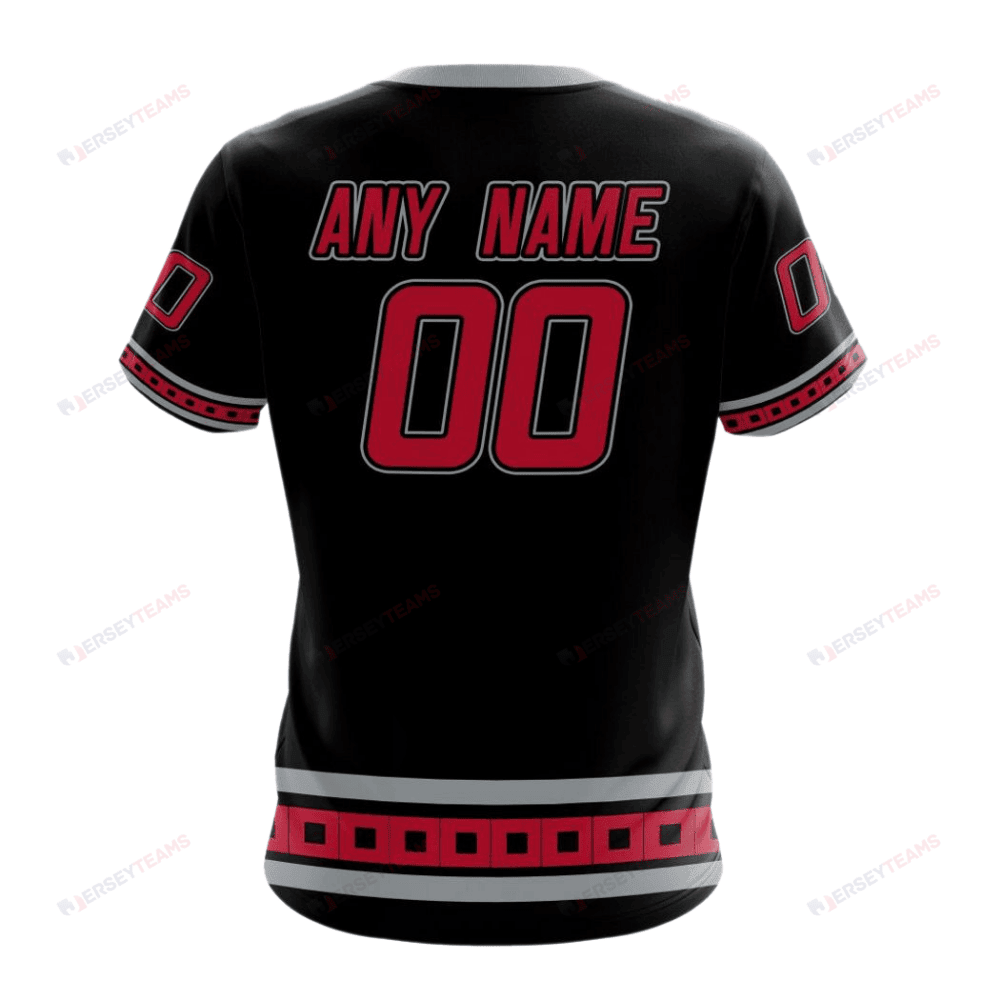 Carolina Hurricanes Special Blackout Design Custom AOP T-Shirt - Black