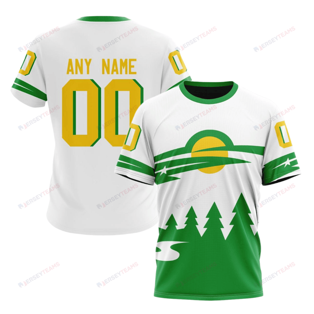 Minnesota Wild Bold Design Custom AOP T-Shirt - White