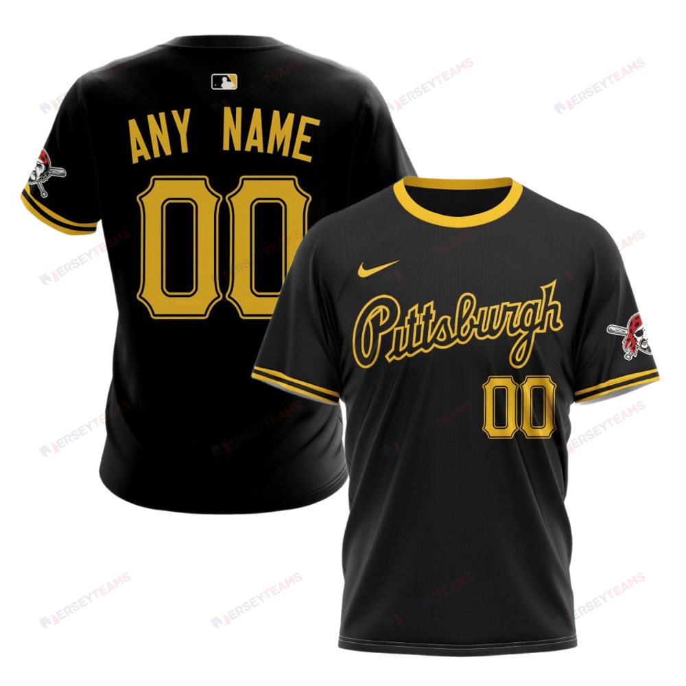 Pittsburgh Pirates 2024/25 Alternate Kits Custom AOP T-Shirt - Black