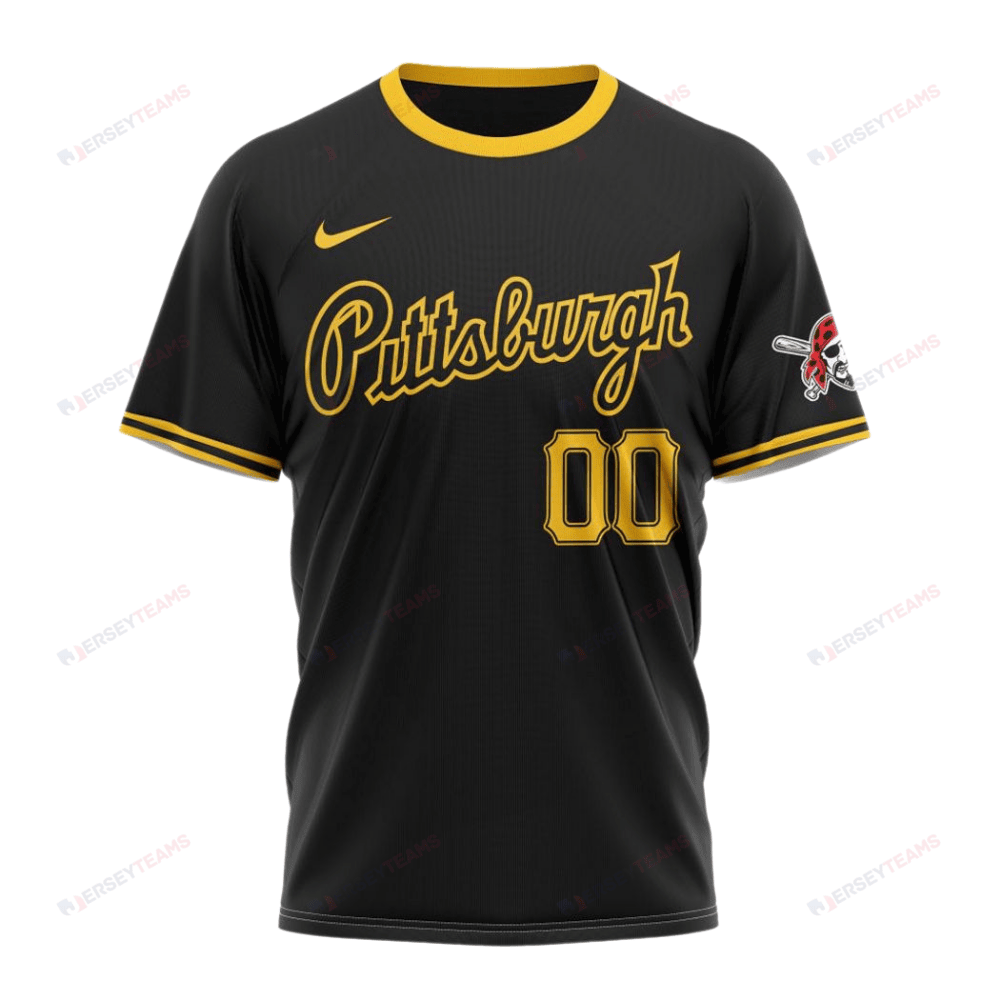 Pittsburgh Pirates 2024/25 Alternate Kits Custom AOP T-Shirt - Black
