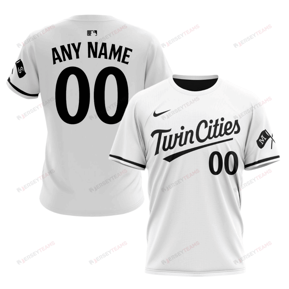 Minnesota Twins 2024/25 Alternate Kits Custom AOP T-Shirt - White