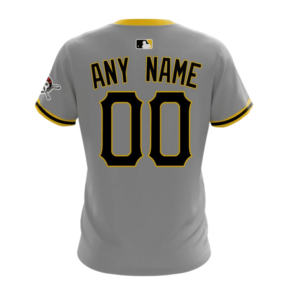 Pittsburgh Pirates 2024/25 Road Kits Custom AOP T-Shirt - Gray
