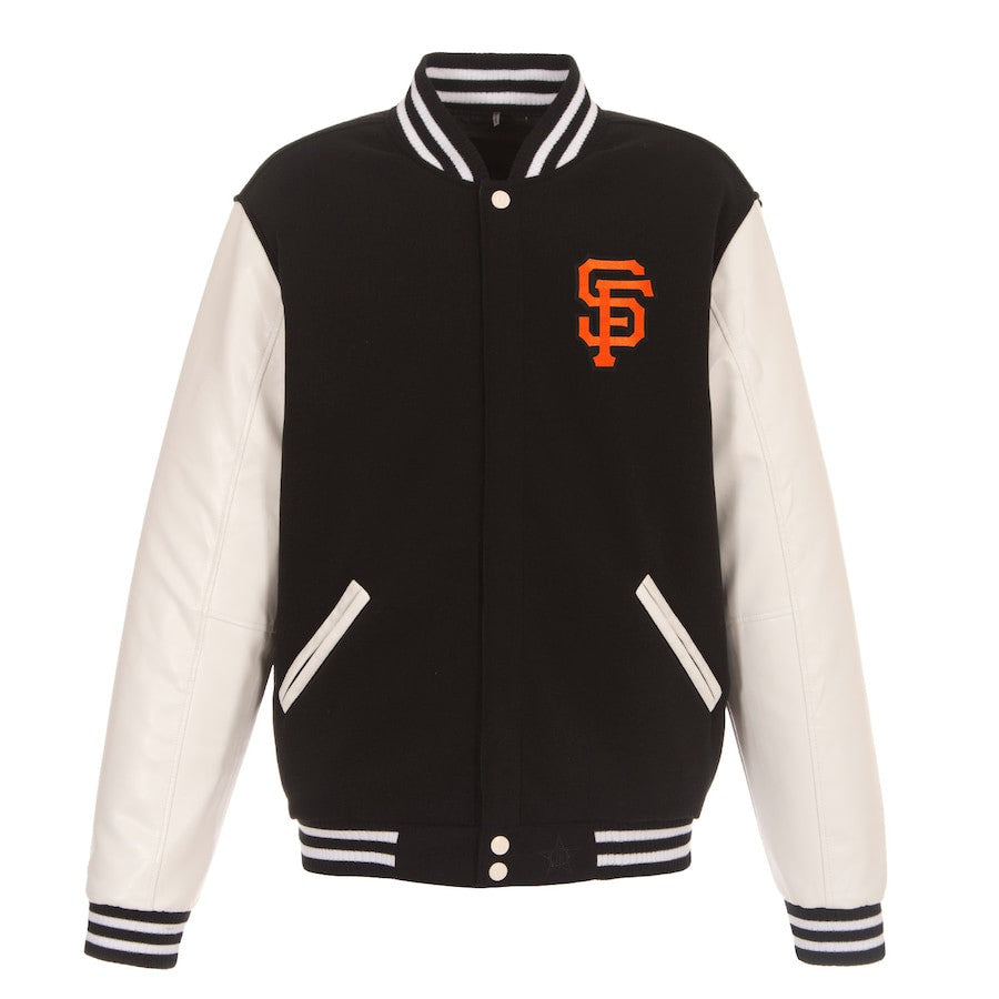 San Francisco Giants Reversible Fleece Full-Snap Jacket - Men's Black