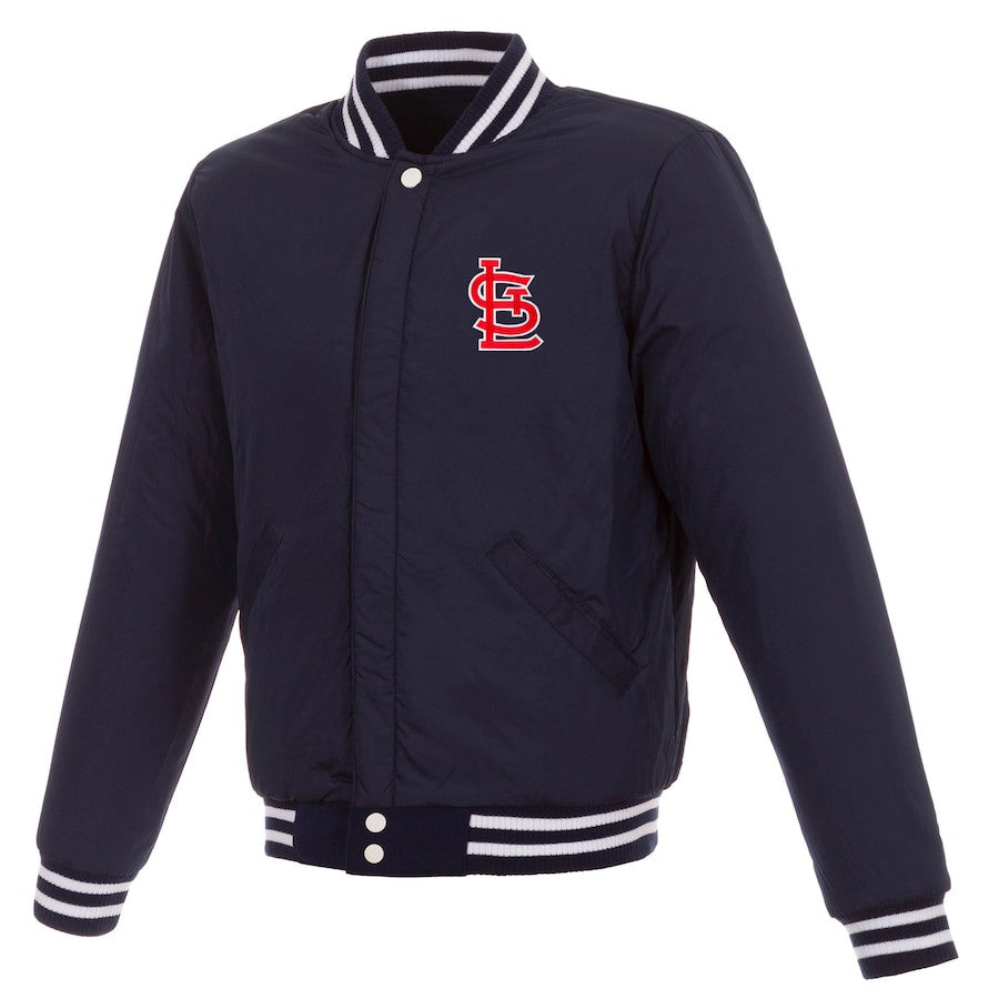 St. Louis Cardinals Reversible Fleece Full-Snap Jacket - Men's Navy