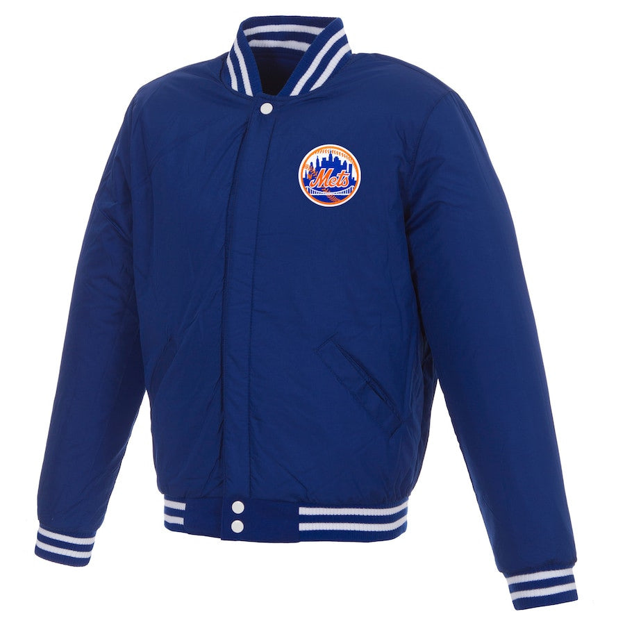 New York Mets Reversible Fleece Full-Snap Jacket - Men's