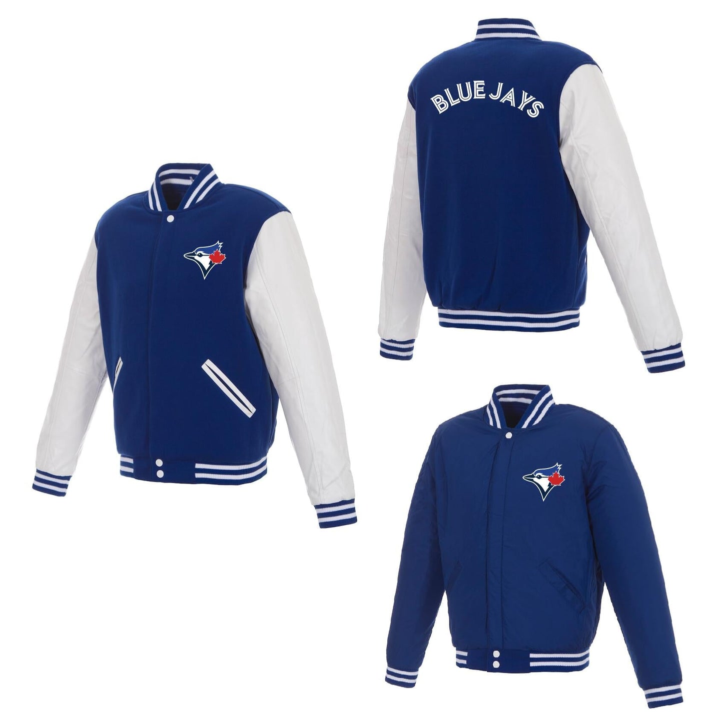 Toronto Blue Jays Reversible Fleece Full-Snap Jacket - Men's Royal