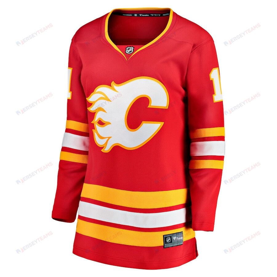 Johnny Gaudreau 13 Calgary Flames Women's Home Premier Breakaway Jersey – Red