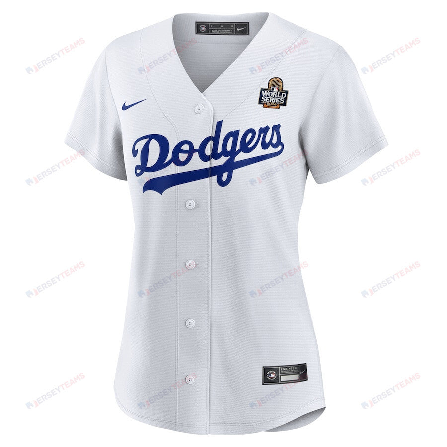 Clayton Kershaw 22 Los Angeles Dodgers Women's 2024 World Series Home Jersey - White