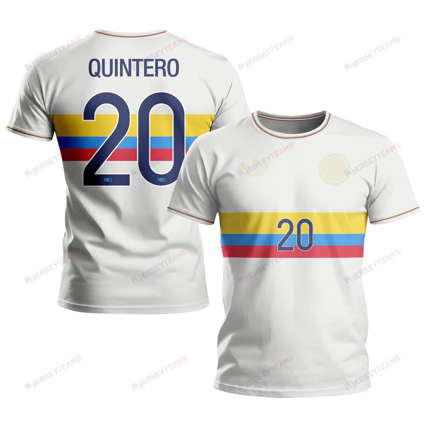 Juan Quintero 20 Colombia 2024 100th Anniversary All-over Printed T-shirt, Unisex