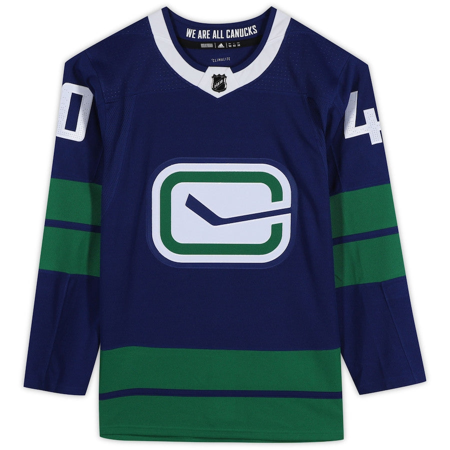 Elias Pettersson 40 Signed Vancouver Canucks Autographed Alternate Jersey - Blue