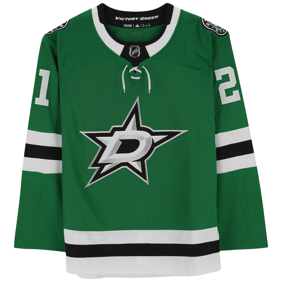 Jason Robertson 21 Signed Dallas Stars Autographed Jersey - Kelly Green