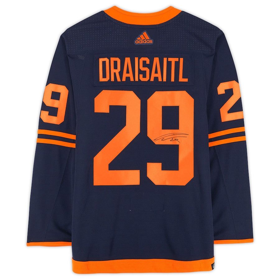 Leon Draisaitl 29 Signed Edmonton Oilers Autographed Alternate Jersey - Navy