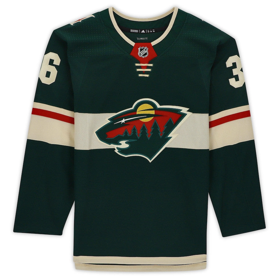 Mats Zuccarello 36 Signed Minnesota Wild Autographed Jersey - Green