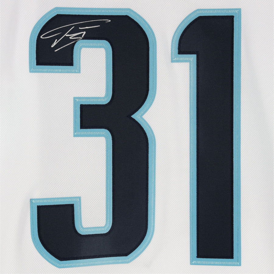 Philipp Grubauer 31 Signed Seattle Kraken Autographed Jersey - White