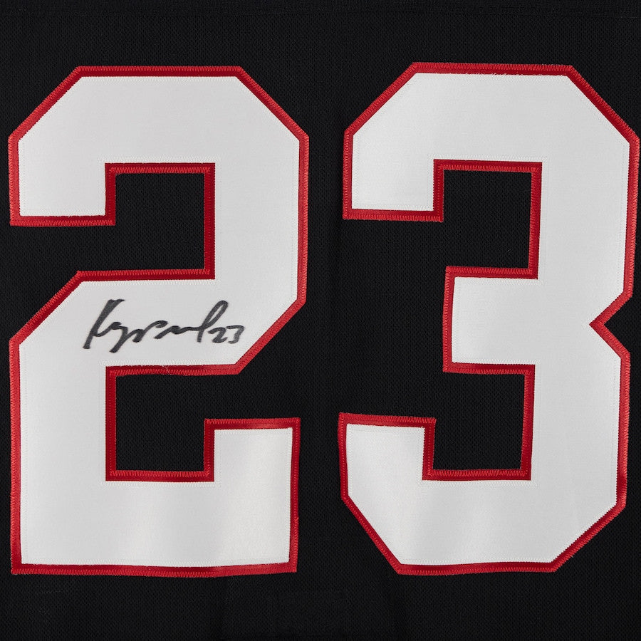 Philipp Kurashev 23 Signed Chicago Blackhawks Autographed 2020-21 Reverse Retro Jersey - Black