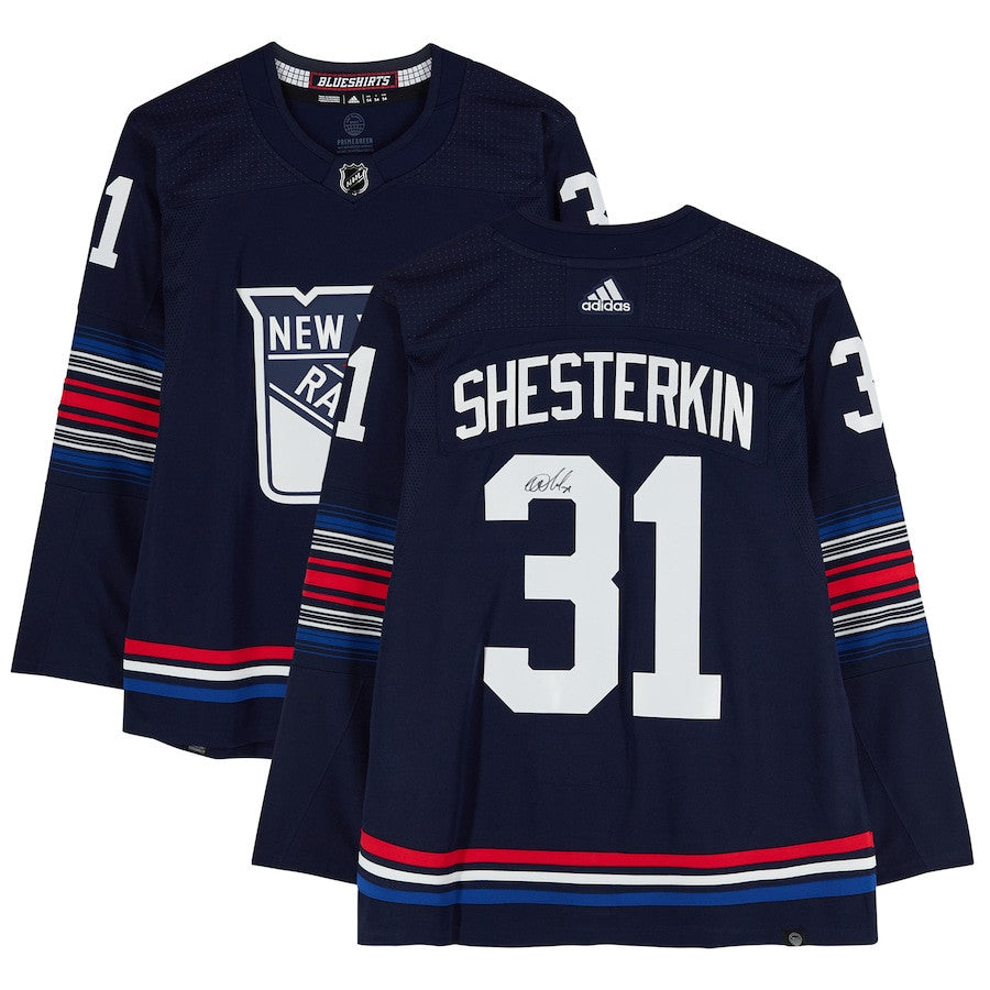 Igor Shesterkin 31 Signed New York Rangers Autographed Alternate Jersey - Navy
