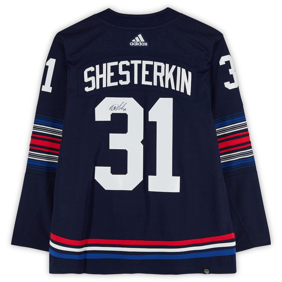 Igor Shesterkin 31 Signed New York Rangers Autographed Alternate Jersey - Navy
