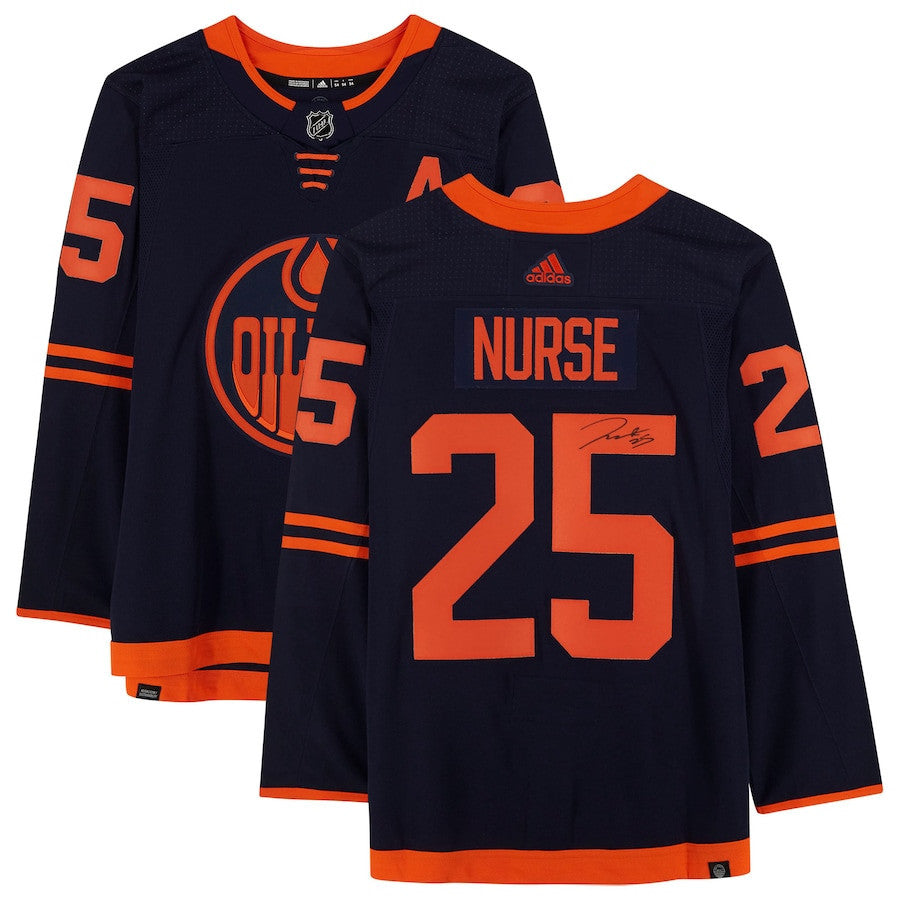 Darnell Nurse 25 Signed Edmonton Oilers Autographed Alternate Jersey - Navy