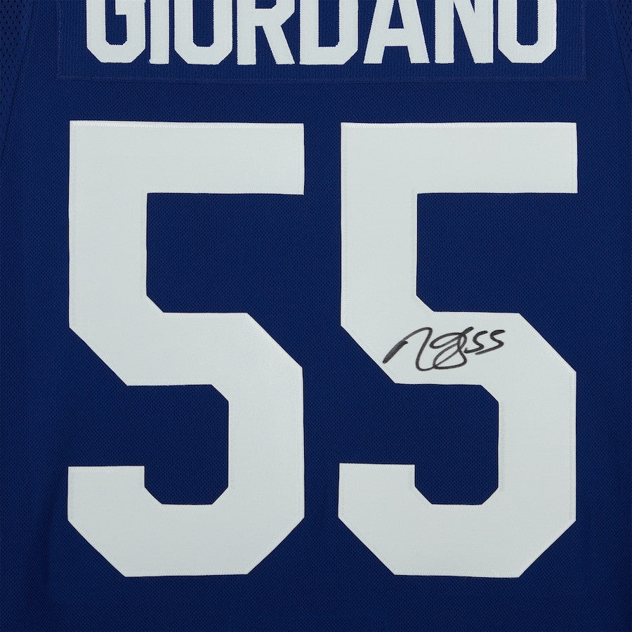 Mark Giordano 55 Signed Toronto Maple Leafs Autographed Jersey - Blue