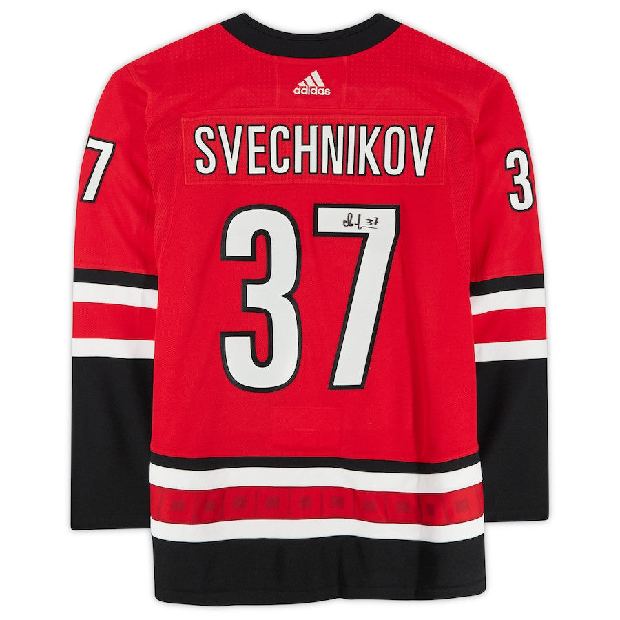 Andrei Svechnikov 37 Signed Carolina Hurricanes Autographed Jersey - Red