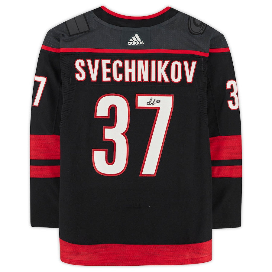 Andrei Svechnikov 37 Signed Carolina Hurricanes Autographed Jersey - Black
