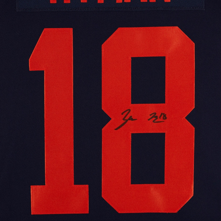 Zach Hyman 18 Signed Edmonton Oilers Autographed Alternate Jersey - Navy