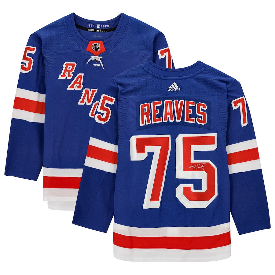 Ryan Reaves 75 Signed New York Rangers Autographed Jersey - Blue