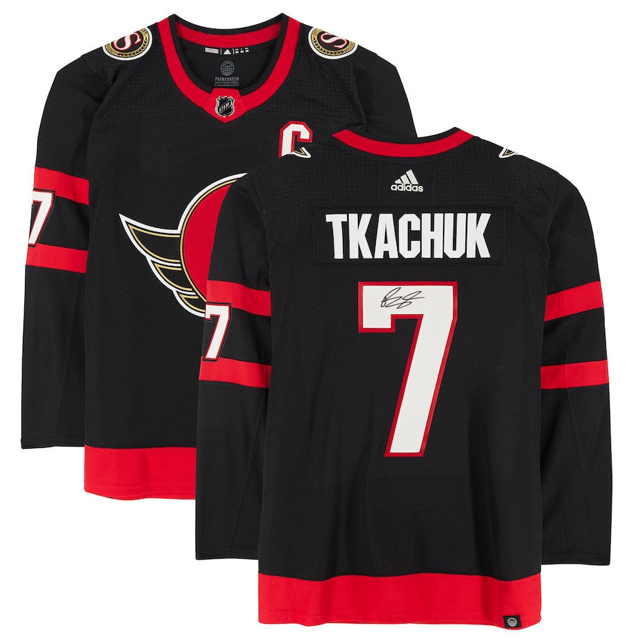 Brady Tkachuk 7 Signed Ottawa Senators Autographed Jersey - Black