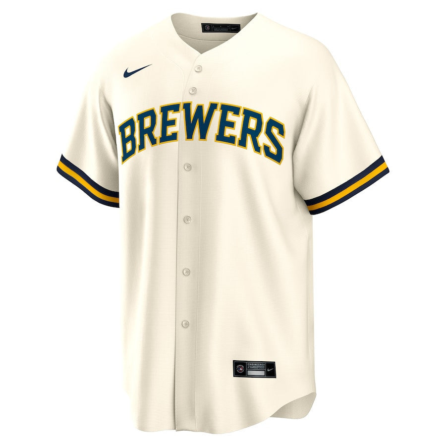 Milwaukee Brewers Home 2025 Jackie Robinson Day Men Jersey - Cream