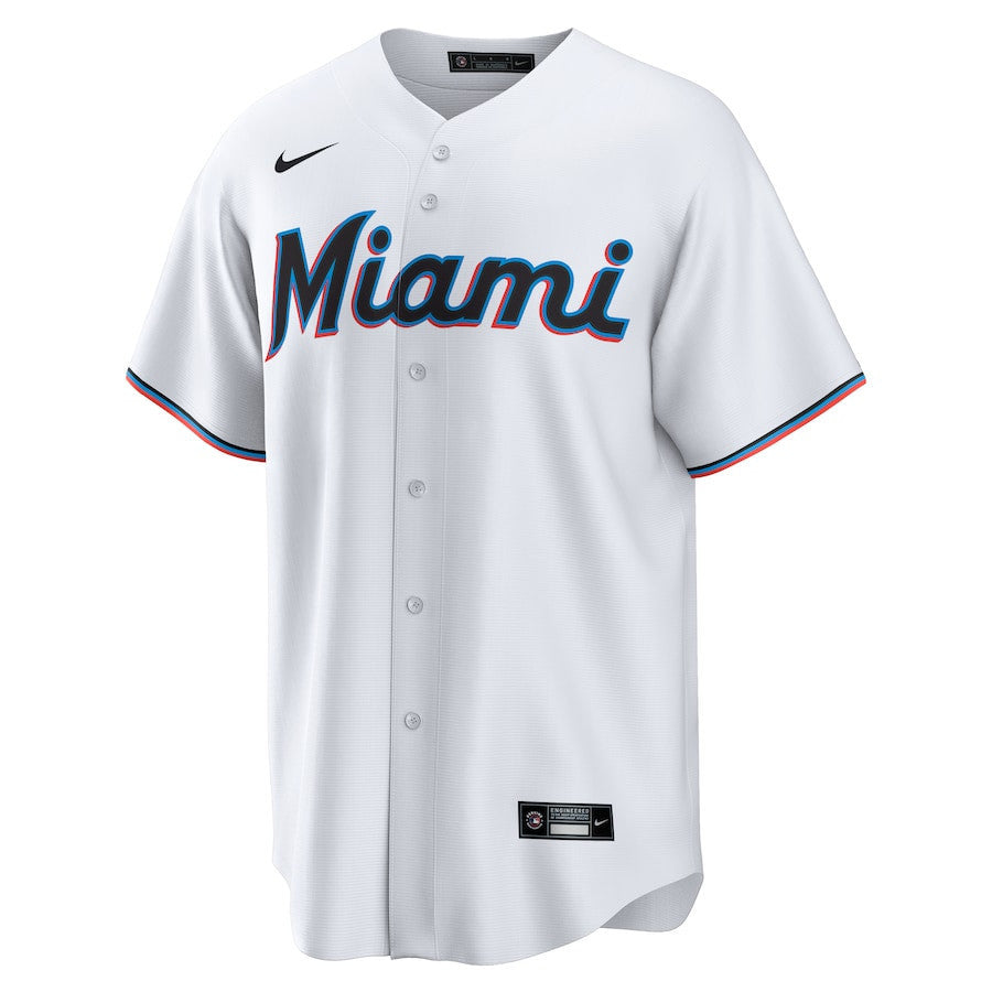 Miami Marlins Home 2025 Jackie Robinson Day Men Jersey - White