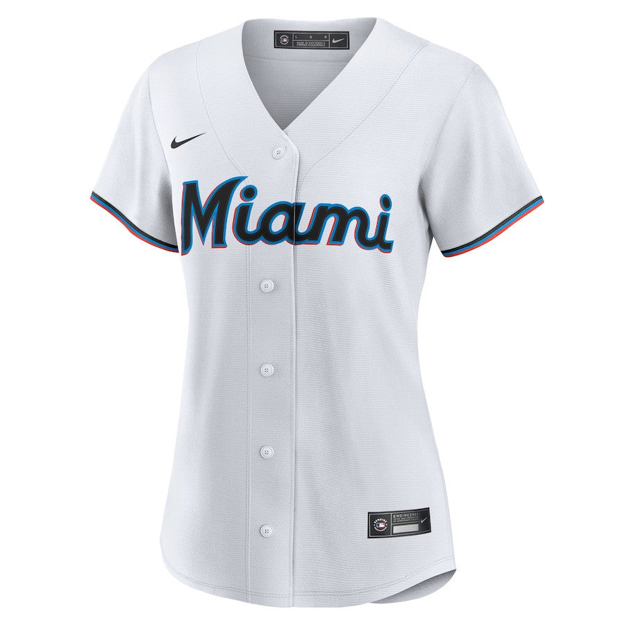 Griffin Conine 18 Miami Marlins Home Women Jersey - White