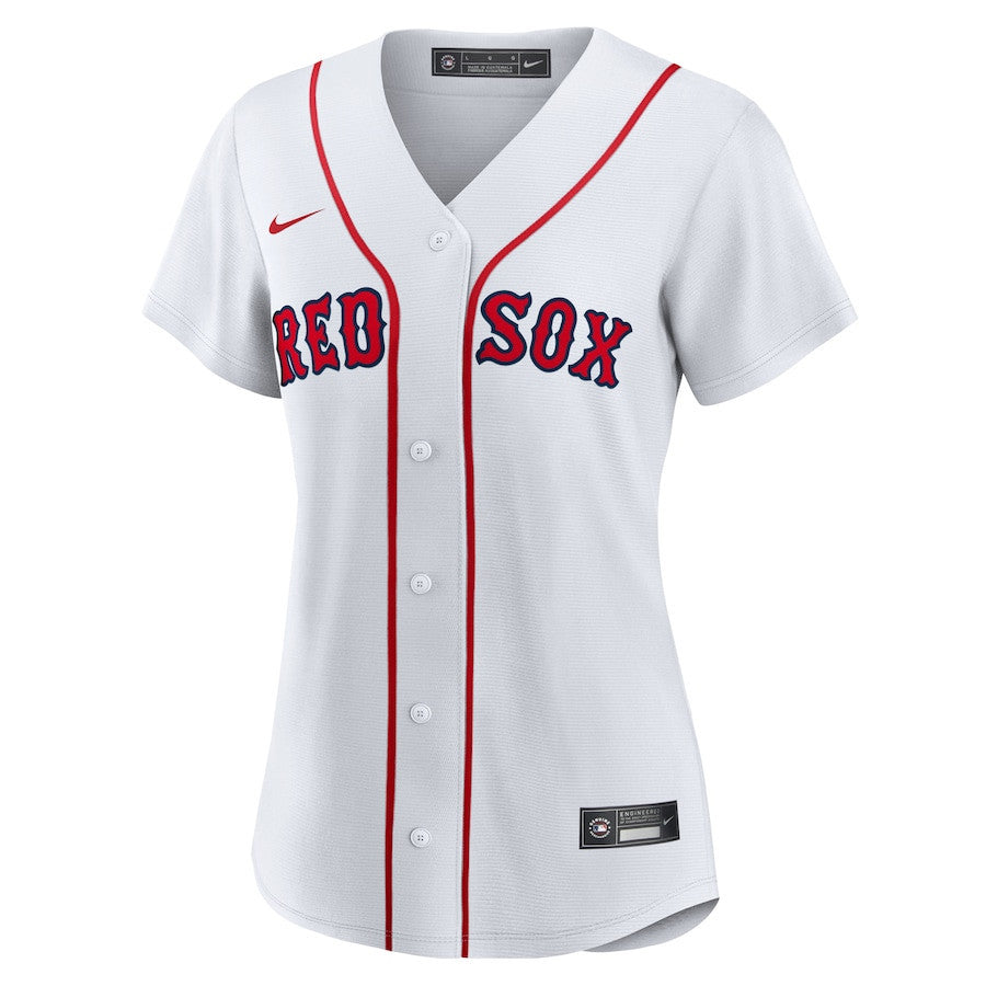David Hamilton 17 Boston Red Sox Women's Home Jersey - White