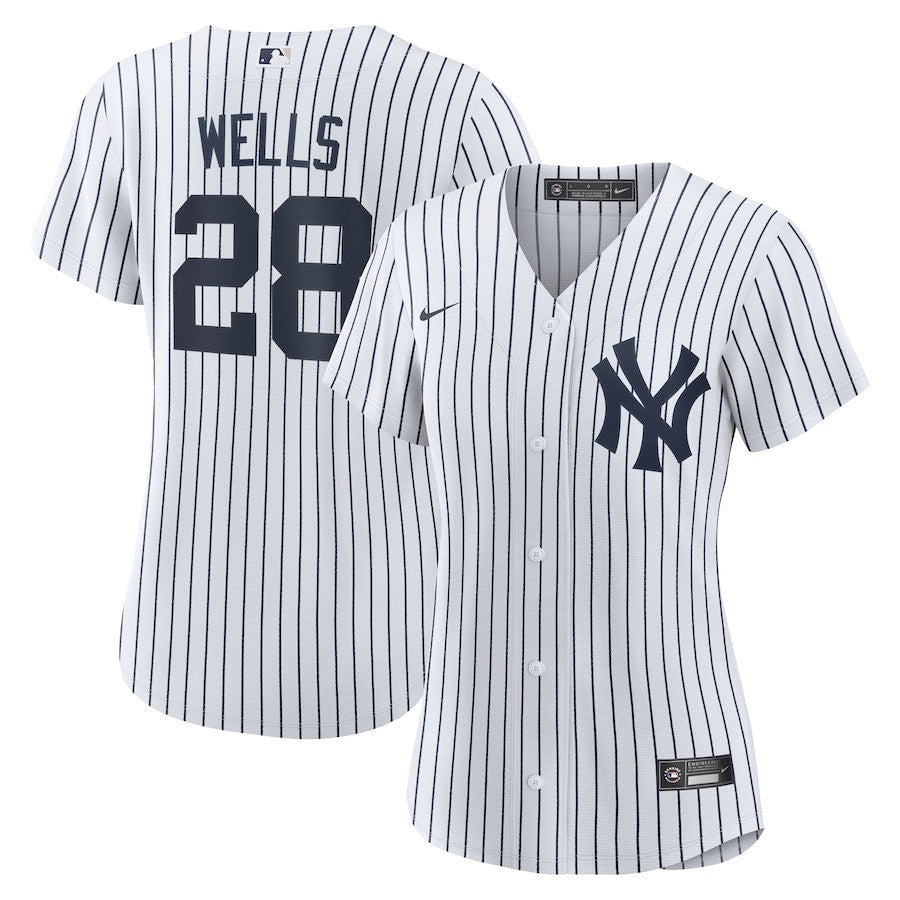 Austin Wells 28 New York Yankees Home Women Jersey - White