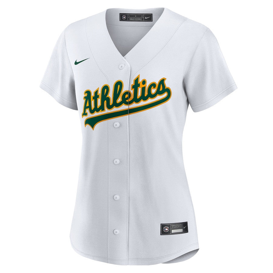 Jacob Wilson 5 Athletics Home Women Jersey - White