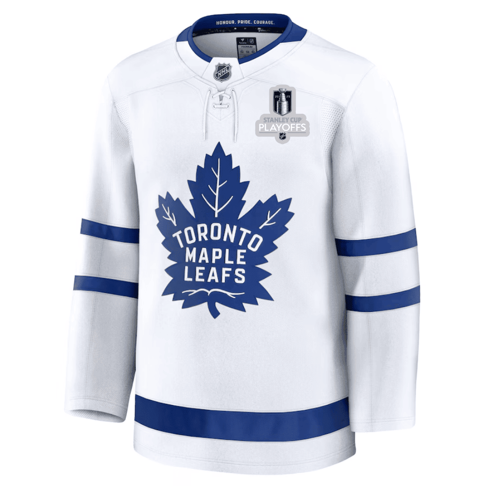 Toronto Maple Leafs 2025 NHL Playoffs Patch Away Men Jersey - White
