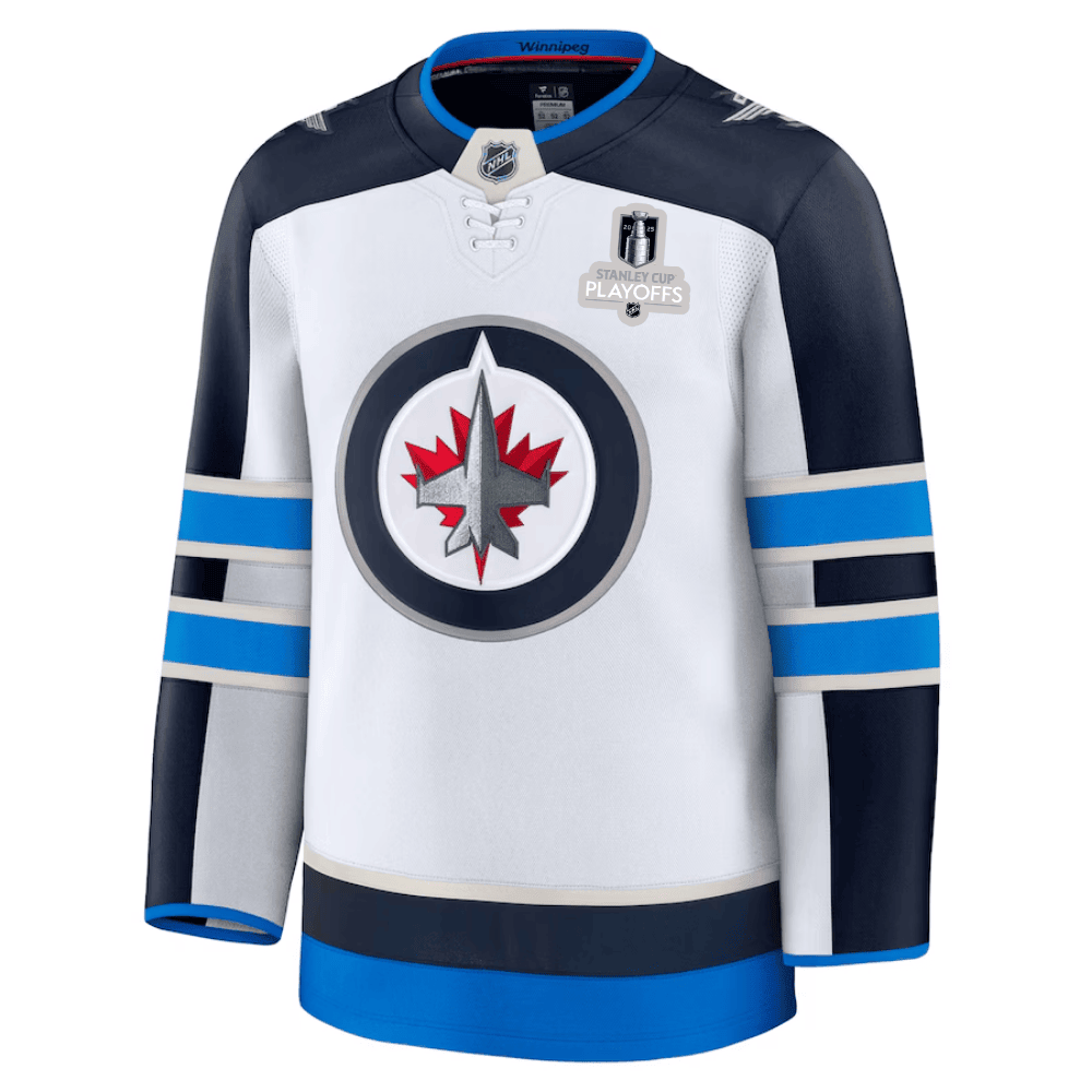 Winnipeg Jets 2025 NHL Playoffs Patch Away Men Jersey - White