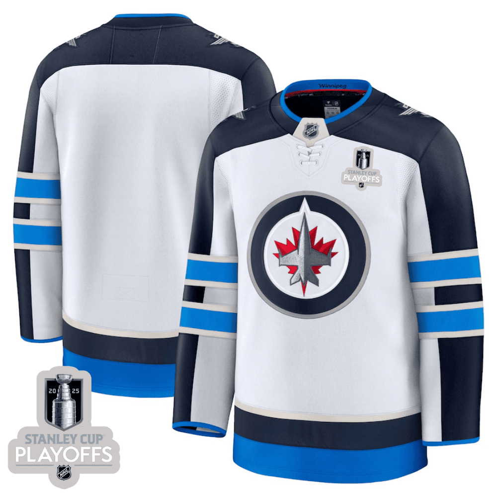 Winnipeg Jets 2025 NHL Playoffs Patch Away Men Jersey - White