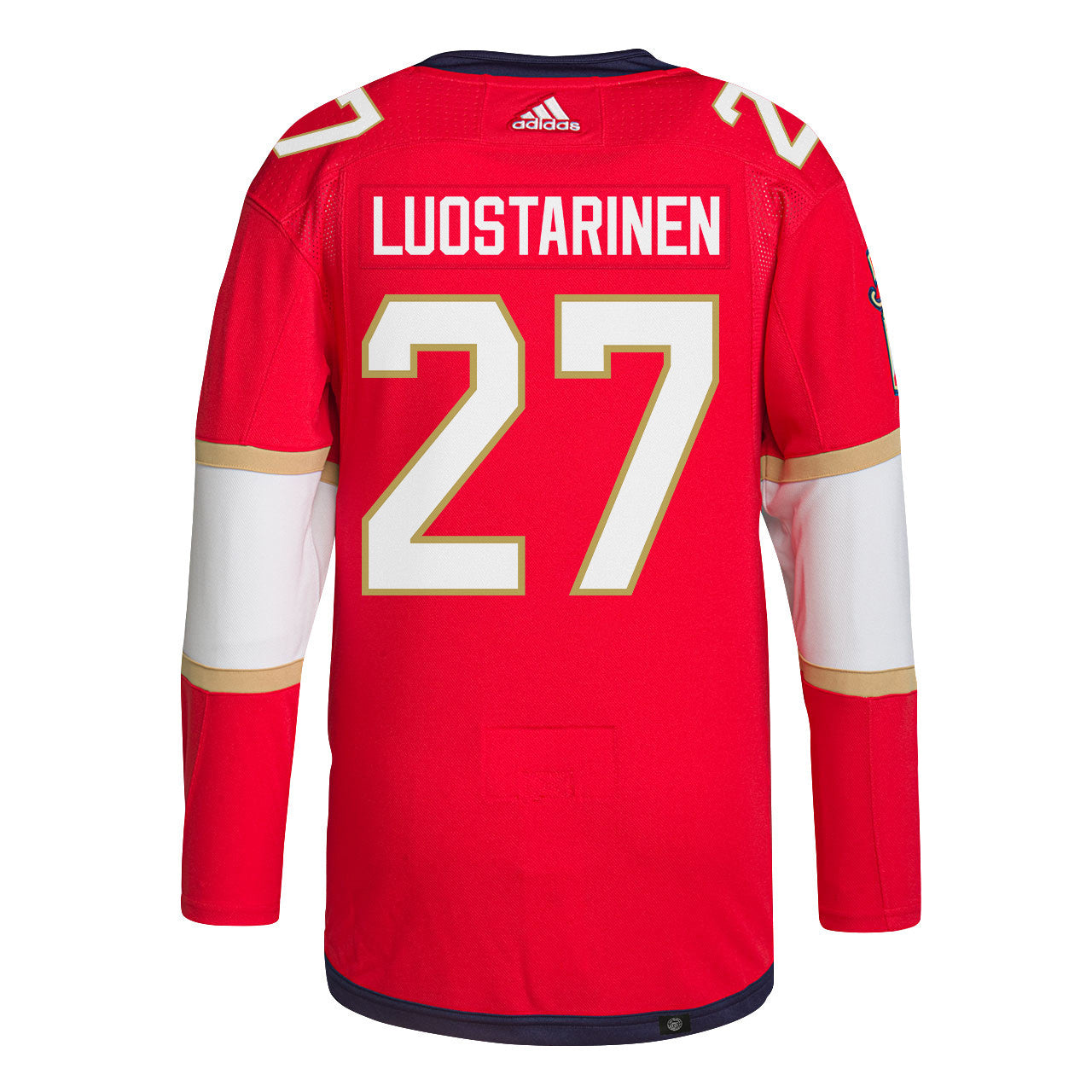 Eetu Luostarinen 27 Florida Panthers 2025 STANLEY CUP Final Patch Home Men Jersey - Red