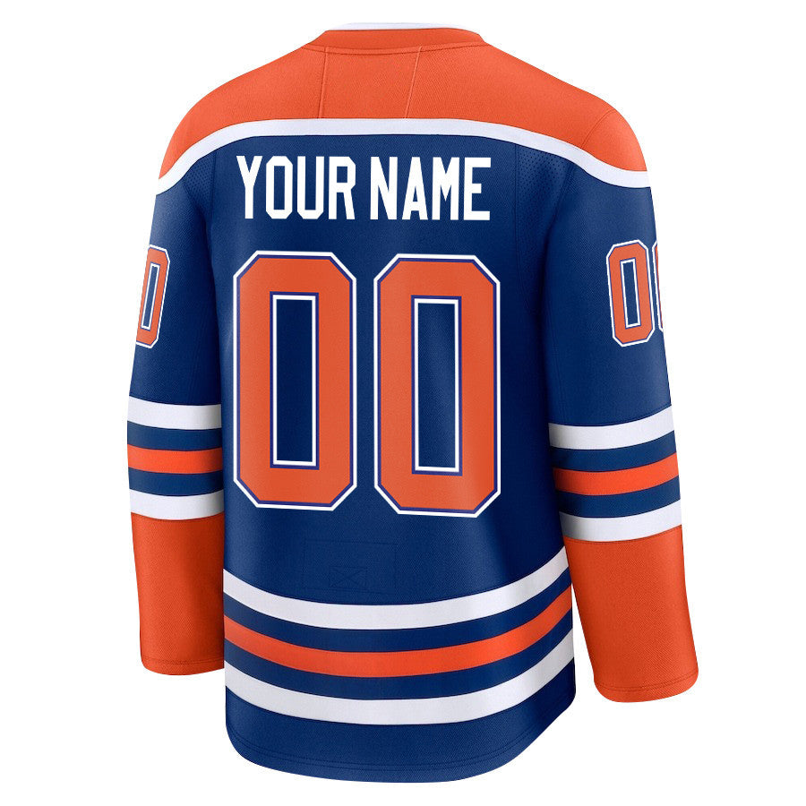 Edmonton Oilers 2025 STANLEY CUP Final Patch Home Men Custom Jersey - Royal