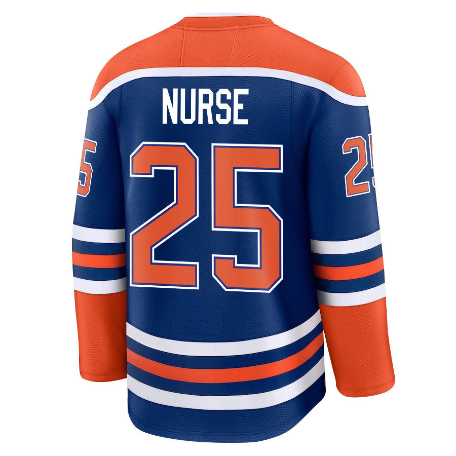 Darnell Nurse 25 Edmonton Oilers 2025 STANLEY CUP Final Patch Home Men Jersey - Royal