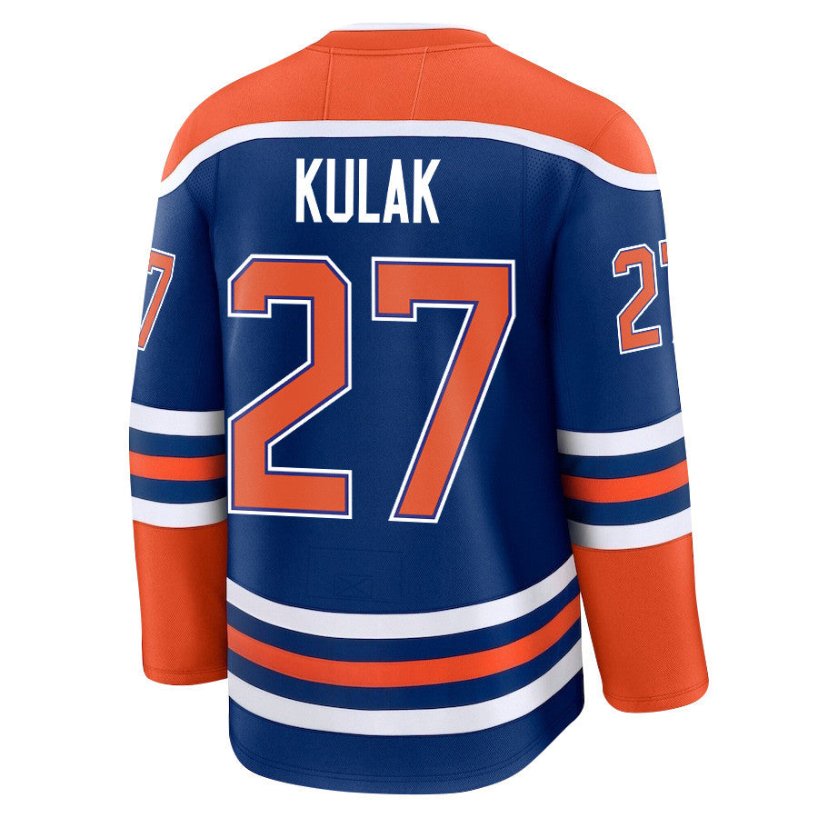 Brett Kulak 27 Edmonton Oilers 2025 STANLEY CUP Final Patch Home Men Jersey - Royal