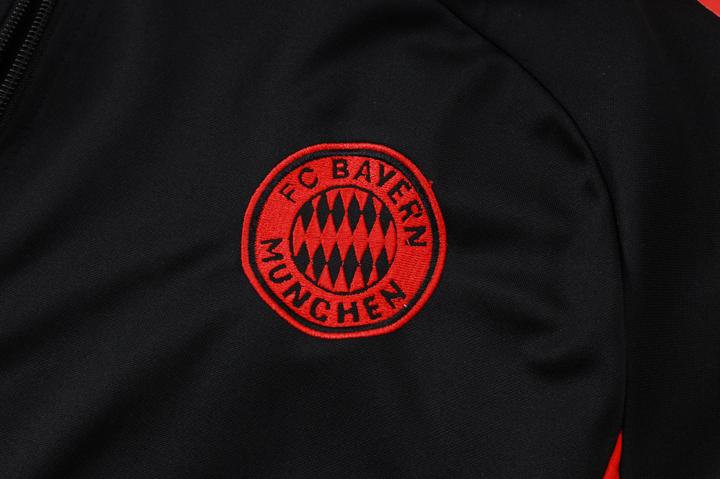 Bayern Munich 2025/26 Anthem Jacket Set – Black Fire, Red Power
