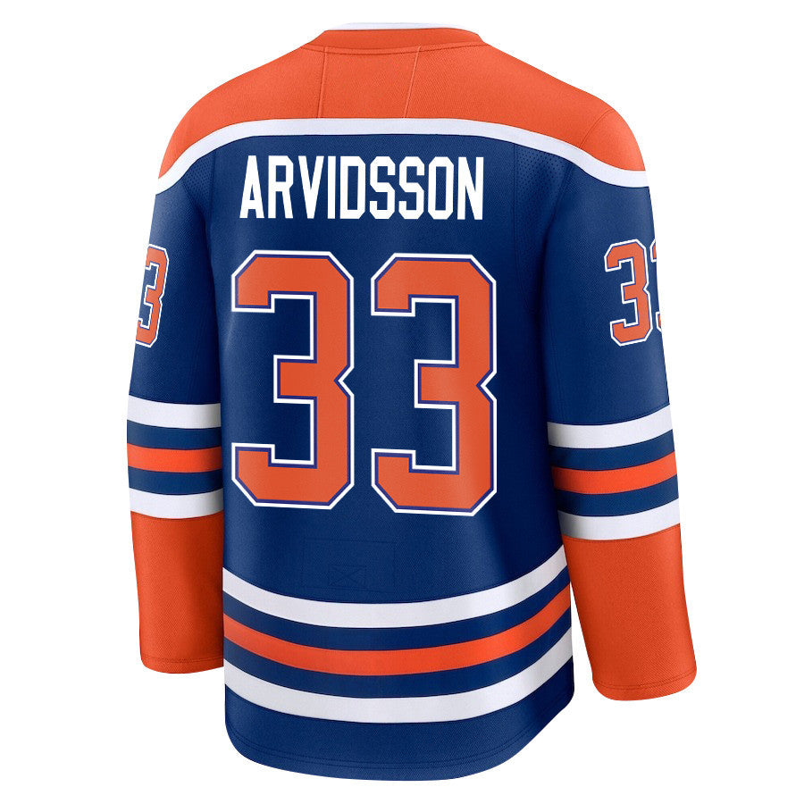 Viktor Arvidsson 33 Edmonton Oilers 2025 STANLEY CUP Final Patch Home Men Jersey - Royal