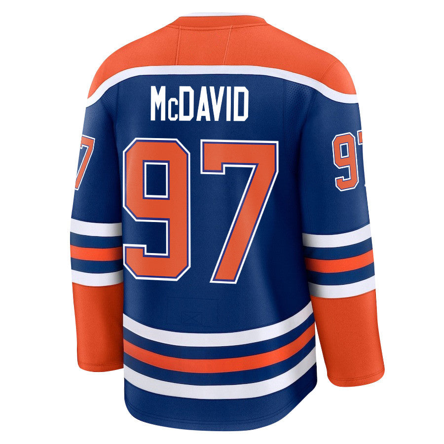 Connor McDavid 97 Edmonton Oilers 2025 STANLEY CUP Final Patch Home Men Jersey - Royal