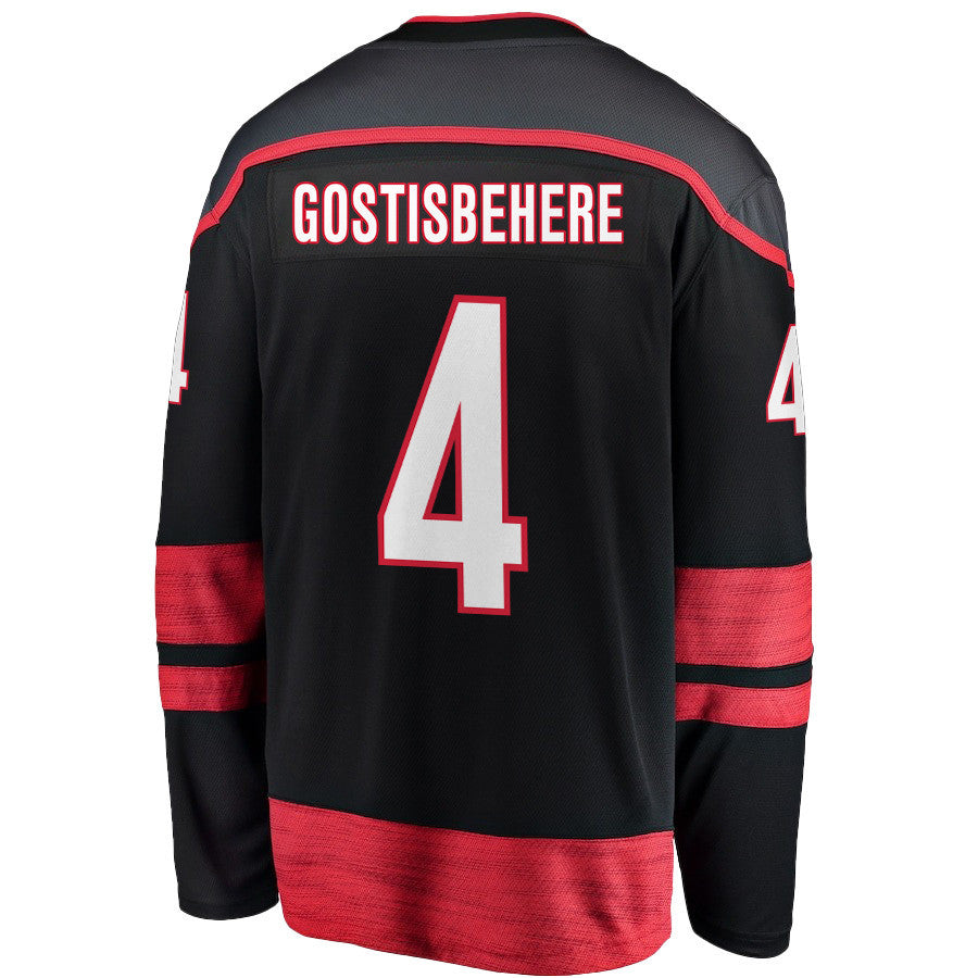 Shayne Gostisbehere 4 Carolina Hurricanes 2025 STANLEY CUP Final Patch Home Men Jersey - Black
